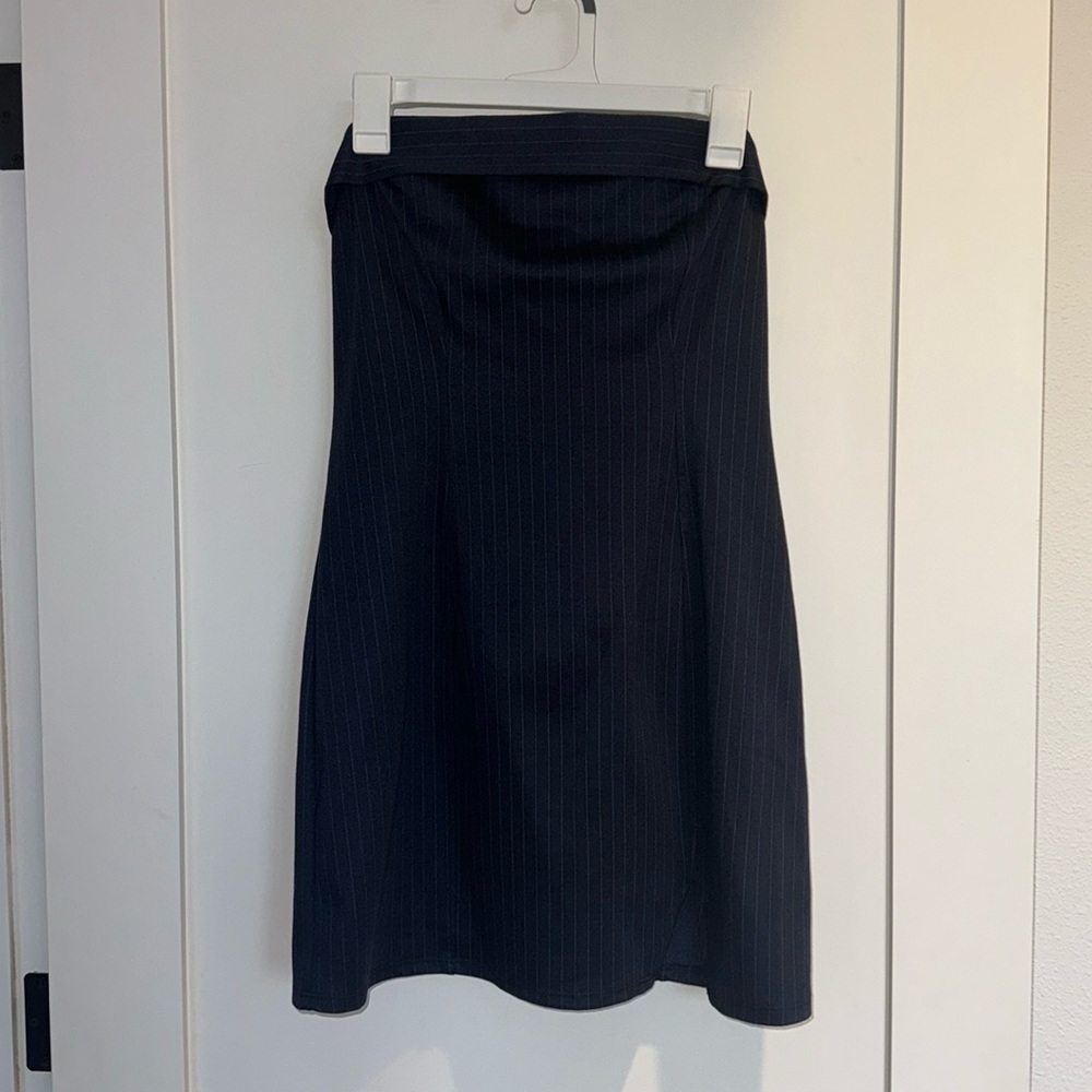 Pinstripe Strapless Dress